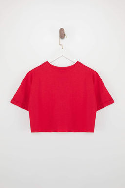 Ekru Boxy Dusuk Kol K?sa Kollu %100 Pamuk Orme T-Shirt TWOSS26TS00183 - Trendyolmilla фото 12