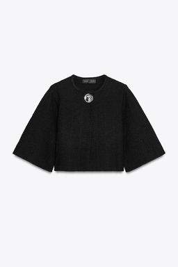TEXTURED KNIT CARDIGAN WITH BUTTON - Zara фото 4