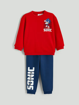 Sonic Bask?l? Erkek ?ocuk Sweatshirt ve E?ofman Alt