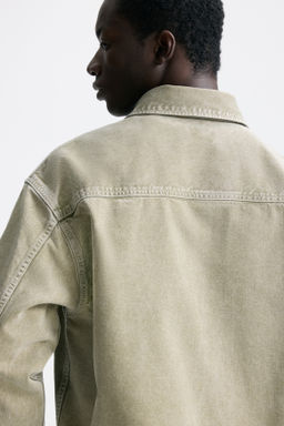 Sobrecamisa de sarga con efecto lavado - H&m фото 3
