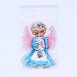 Цена за 3 шт. Магнит Ангел на пасху, 5.8?8.1 см