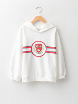 Kap??onlu Uzun Kollu Harvard University Bask?l? K?z ?ocuk Sweatshirt