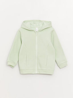Kap??onlu Uzun Kollu Erkek Bebek Fermuarl? Sweatshirt