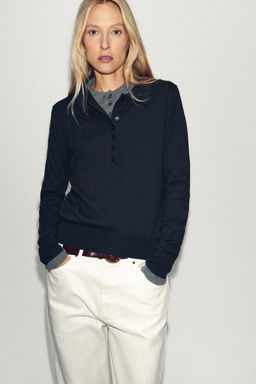 PLAIN KNIT POLO SHIRT - Zara фото 2