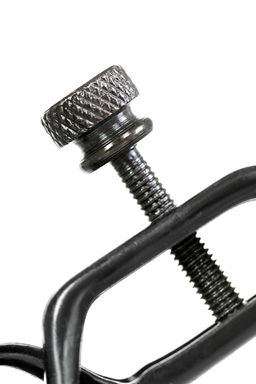 Зажимы для сосков TOYFA Theatre, металл, черный с золотистым колокольчиком