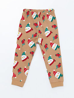 Beli Lastikli Y?lba?? Temal? Erkek Bebek Pijama Alt