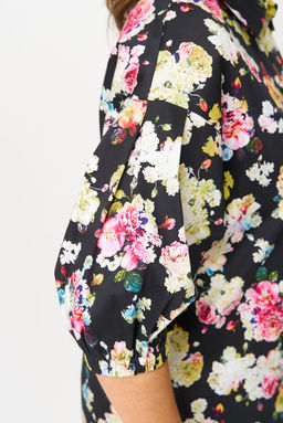 Блуза Svetlana Style 2130 черный+цветы