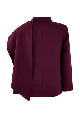 Siyah Sal Yaka Regular/Normal Kal?p Dokuma Astarl? Vatkal? Blazer Ceket TWOSS26BC00010 - Trendyolmilla фото 10