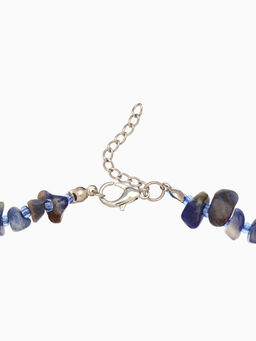 Ожерелье из камня, 45 см, синее