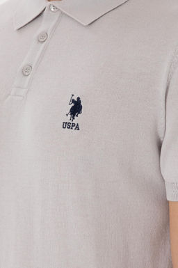 Erkek Slim Fit Polo Yaka A__k Gri Ti__rt - U.s. polo assn фото 7