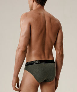 ATLANTIC 3MP-209 Трусы спорт Melange - набор 3 шт. зеленый меланж + винный меланж + голубой меланж  фото 3