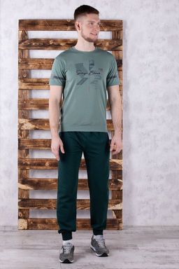 Брюки спортивные 
 3.MM112A-зелёный-тёмный