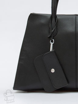 Сумка женская кожаная 1008C black Polina&Eiterou