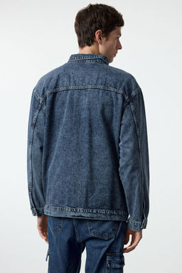 TRENDYOL MAN Ac?k Mavi Regular Ac?k Mavi Erkek Oversize Denim Kot Ceket TMNAW23CE00037 - Trendyolmilla фото 5