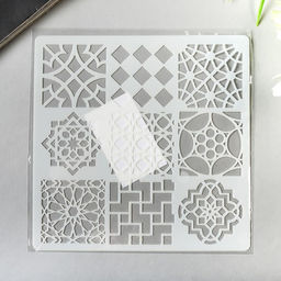 Цена за 2 шт. Трафарет пластик «Геометрия», 13×13 см