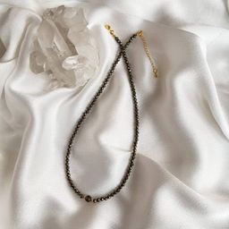 Колье из Пирита и Раухтопаза 38 см +