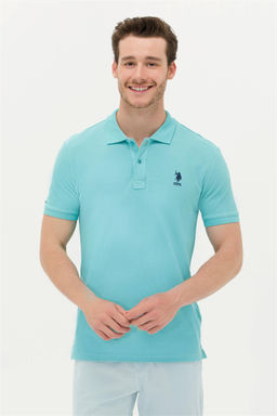 U. S. Polo Assn Мужская мятная базовая футболка с воротником-поло - U.s. polo assn фото 10