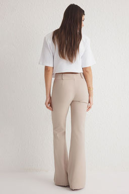 TRENDYOLMILLA Siyah Ispanyol Paca Normal Bel Dokuma Pantolon TWOSS25PL00065 фото 6