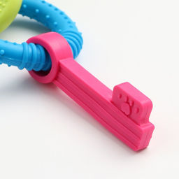 Игрушка жевательная Всегда вместе!, TPR, 18,5 см, ладошка/круг/ключ - Пижон фото 3