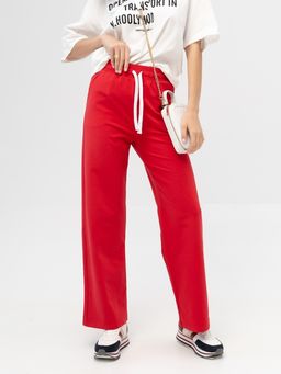 Брюки футер 2-х нитка пенье.арт.1076-3,красные - Binita фото 4