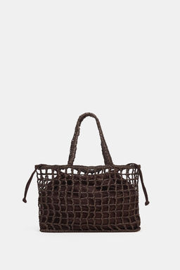 BOLSO DE MANO TRENZADO / Marr?n - Zara фото 2