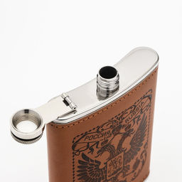 Фляжка Герб, нержавеющая сталь, 270 мл, 9 oz