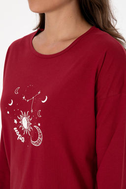Kad_n Bordo Pijama Tak_m_ Sepette S_rpriz _ndirim - U.s. polo assn фото 7