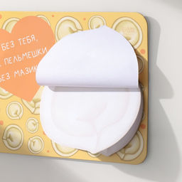 Магнит на холодильник с блоком для записей Я без тебя, как пельмешки без мазика, 14?10.5 см - Simaland фото 6