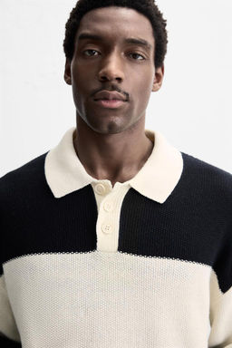 LINEN - COTTON KNIT POLO SHIRT - Zara фото 3