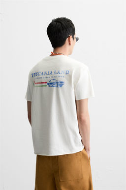 WASHED PRINT SLOGAN T-SHIRT - Zara фото 3
