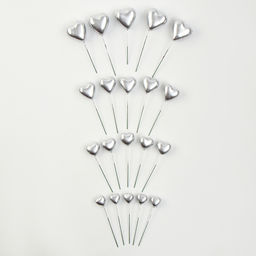 Набор для украшения Сердечки, цвет серебро - Страна карнавалия фото 2