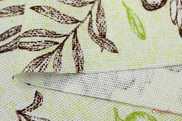 Рогожка Коричневые/салатовые оливки, ш.1.50м, хлопок-100%, 165гр/м.кв - Купава фото 6