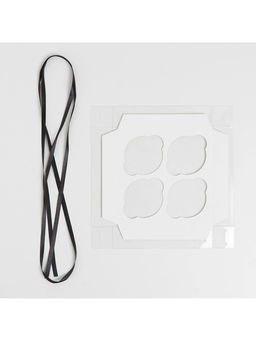 Цена за 5 шт. Коробка для капкейков, кондитерская упаковка с пластиковой крышкой, 4 ячейки 23 февраля, 16?16?10 см