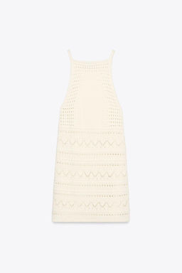 POINTELLE KNIT HALTER MINI DRESS - Zara фото 6