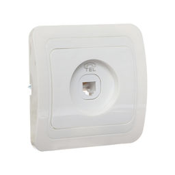 Розетка телефонная Luazon Lighting «Орион», скрытая, IP20, одноместная, белая