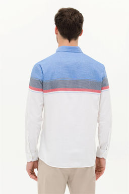 Мужская белая рубашка с длинным рукавом - U.s. polo assn фото 5