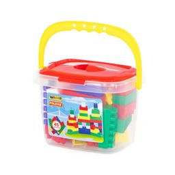 Конструктор Строитель (45 элементов) (в ведёрке)