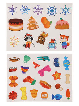 Книга с липучками "Новогодние липучки", 85 липучек