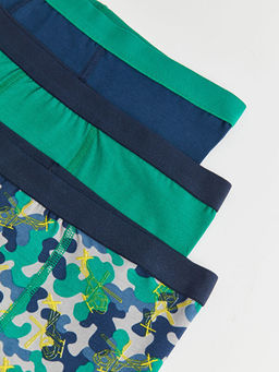 Bask?l? Pamuklu Erkek ?ocuk Boxer 3l? - Waikiki фото 3