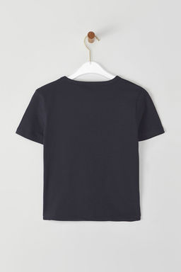 TRENDYOLMILLA Antrasit Fitted/Vucuda Oturan Nak?sl? Orme T-Shirt TWOSS25TS00082  фото 8