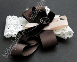 Лента репсовая 2,5 см*20 ярд Мелкий горох (SF-179) айвори №08 - No name фото 2