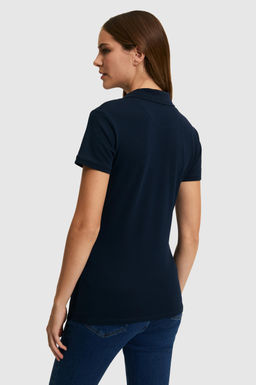 Kad_n Lacivert Polo Yaka Basic Ti__rt