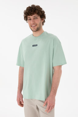 Erkek Oversize Fit Bisiklet Yaka Su Ye_ili Ti__rt Sepette S_rpriz _ndirim - U.s. polo assn фото 2