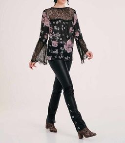 Блузка, черно-розовая - Heine фото 3