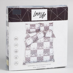 Постельное белье LoveLife евро New year forest 200*217см,240*225см,50*70см-2шт  фото 6