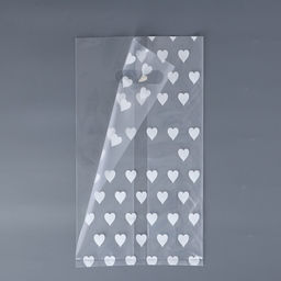 Цена за 20 шт. Пакет полиэтиленовый квадратный с вырубной ручкой, упаковка, "Сердечки", 17х33+17см ± 5% 60 мкм