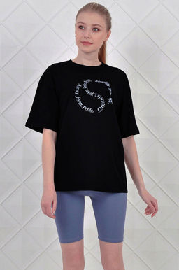 Арт. 5729 Костюм с велосипедками 42-50 (5 шт) Цвет:верх-черный, низ-серый