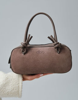 Замшевая сумка Curl DBR 31363 капучино  фото 5