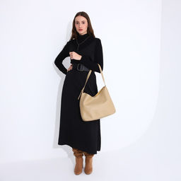 Сумка-мешок на магните, косметичка на молнии, цвет бежевый - Simaland фото 8