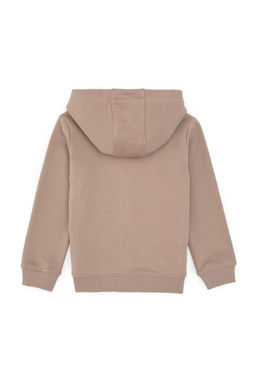 Erkek _ocuk Koyu Bej Fermuarl_ Kap__onlu Sweatshirt - U.s. polo assn фото 2